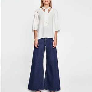 Zara White Blouse